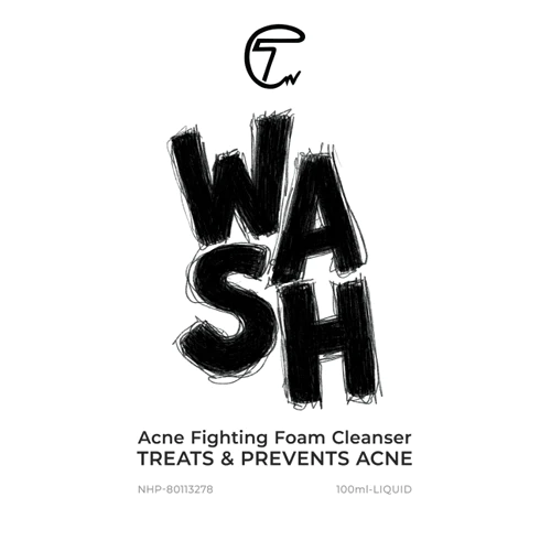 TANK NATION Acne Treatment Face Wash - Foaming Cleanser for Acne Control and Reducing - Wash Acne Fighting - Non-Drying Sea Buckthorn Oil Acne Cleanser - Fresh Scented Acne Face Wash 100ml